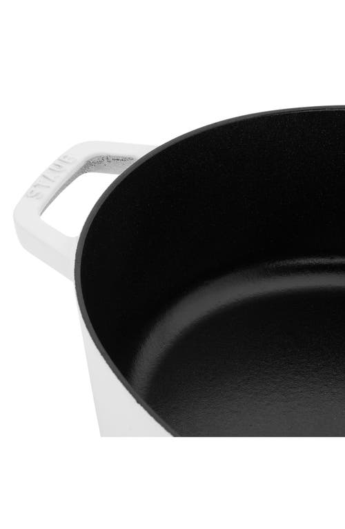 Staub 6.25-quart Enameled Cast Iron Shallow Oval Dutch Oven In White