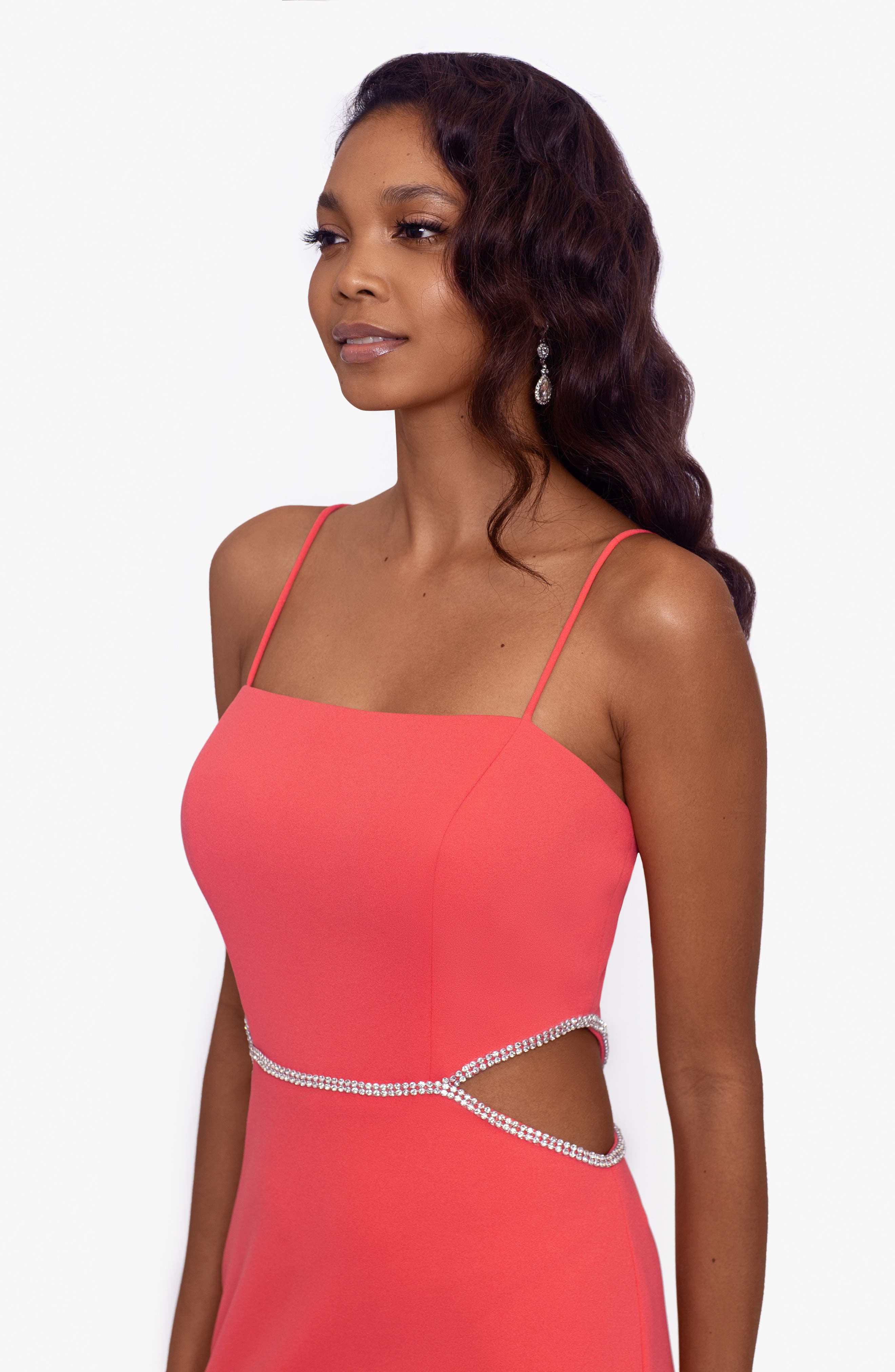 Xscape Side Cutout Scuba Crepe Gown 