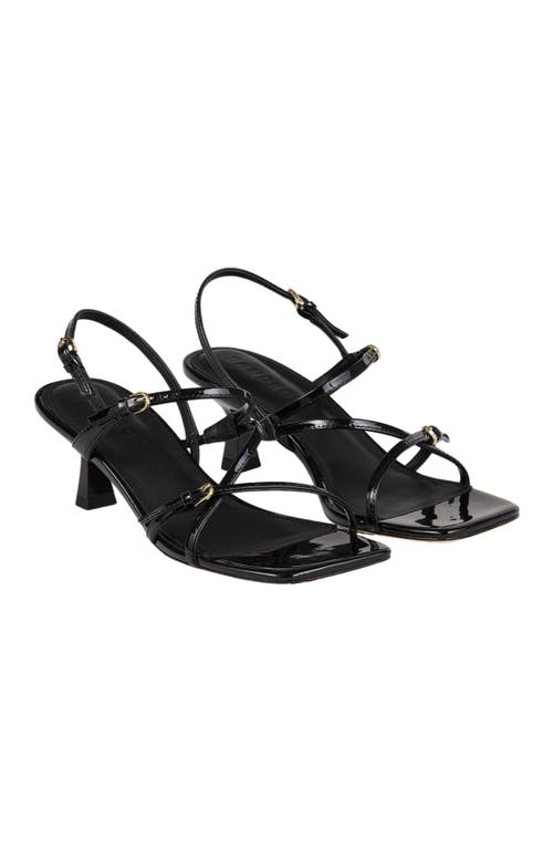 Sandro Leather Heeled Sandals In Black