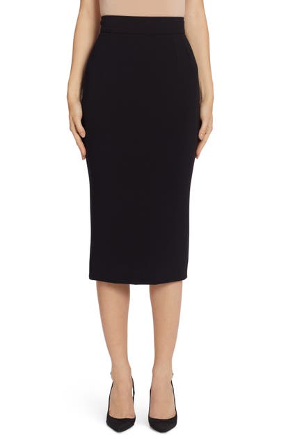 DOLCE & GABBANA STRETCH WOOL PENCIL SKIRT,F4BSYTFUBDY