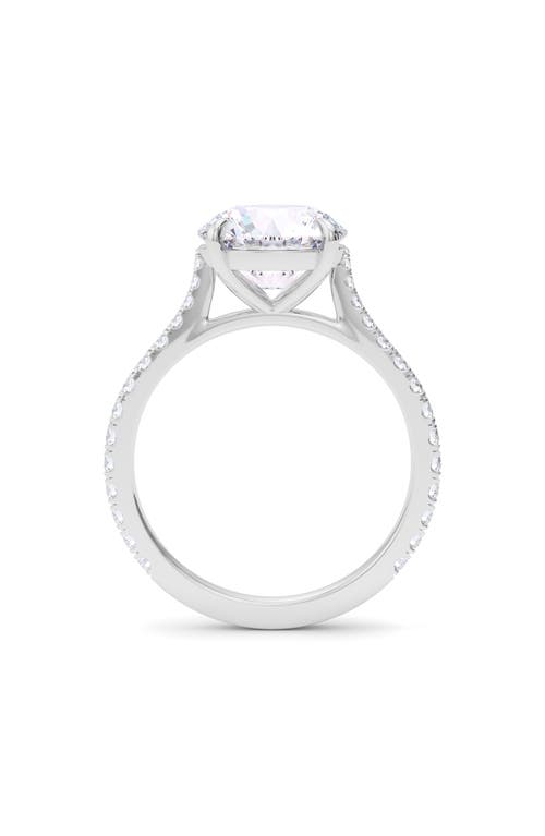 Hautecarat Round Brilliant Cut Pavé Lab Grown Diamond Ring In 2.00 Ctw 18k White Gold