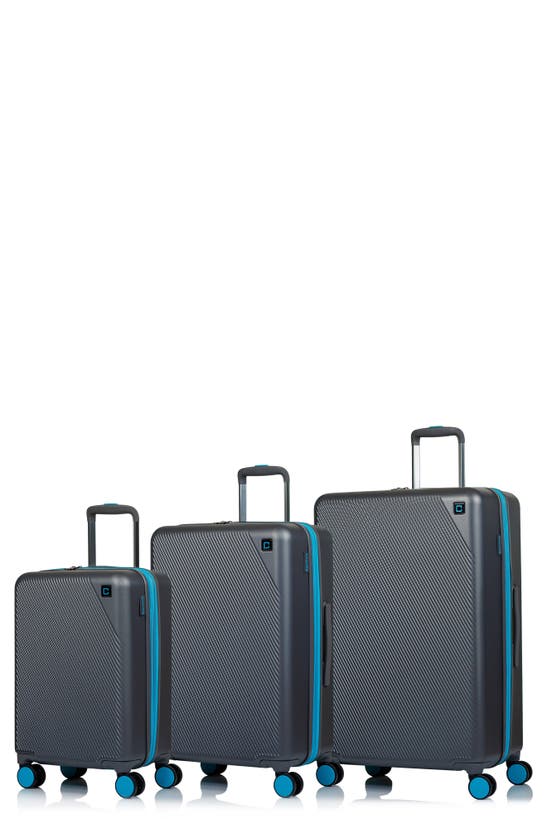 Champs Fresh 3-piece Hardshell Luggage Set In Grey