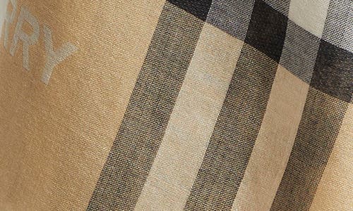 Burberry Check Reversible Wool & Silk Scarf In Sand/lichen