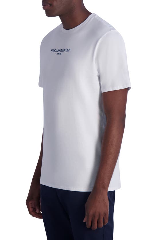 Shop Karl Lagerfeld Paris Raised Camo Logo Graphic T-shirt In White