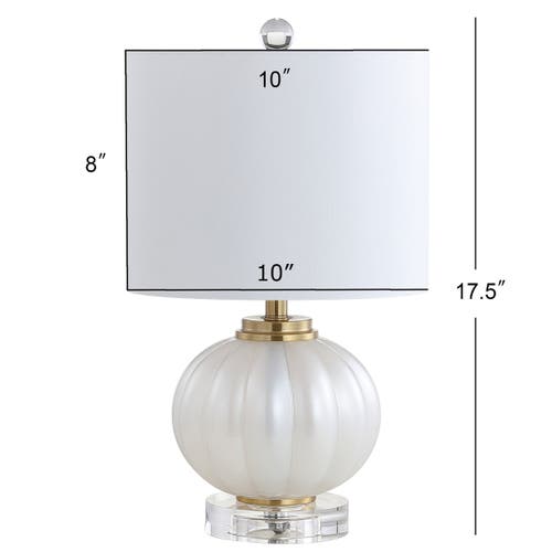 Jonathan Y Pearl Glass/crystal Led Table Lamp In White