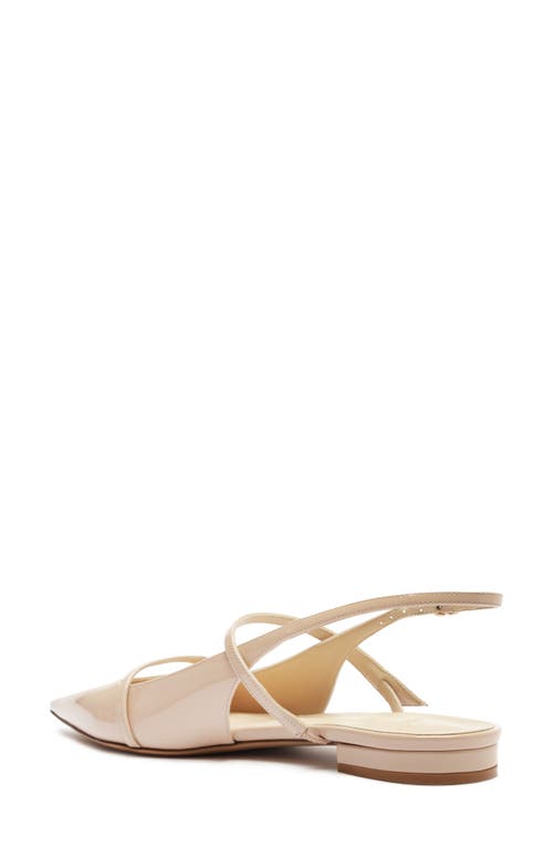 Shop Alexandre Birman Tita Pointed Toe Slingback Flat In Semolina