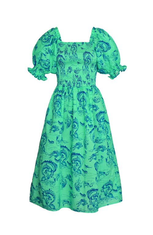JESSIE ZHAO NEW YORK JESSIE ZHAO NEW YORK FAIRYTALE SMOCKED MIDI DRESS