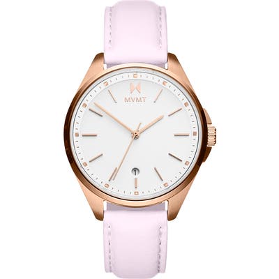 Mvmt Coronada Leather Strap Watch, 32mm
