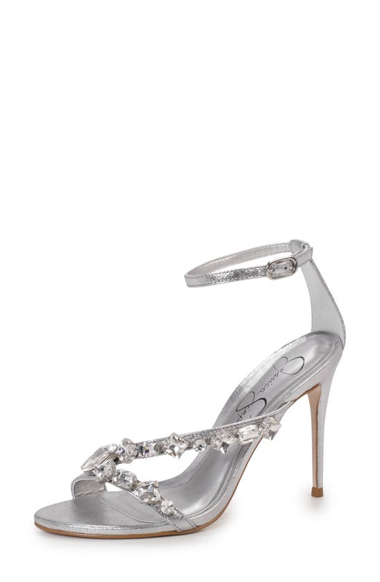 Shop Jessica Simpson Raela Ankle Strap Sandal In Silver