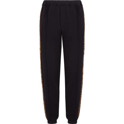 Fendi Taped Ff Motif Sweatpants, Black