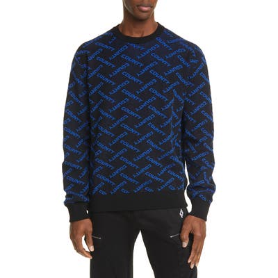 Marcelo Burlon County Jacquard Sweater, Grey