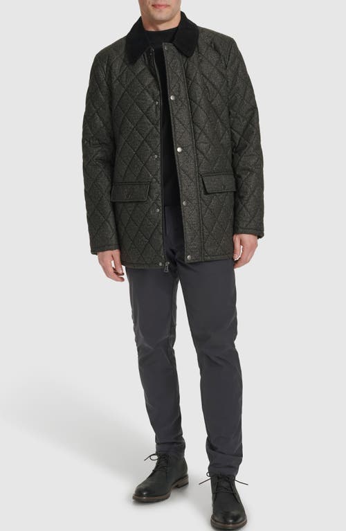Cole Haan Signature Quilted Barn Jacket In Charcoal