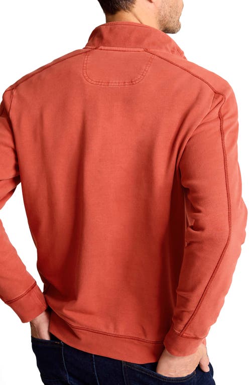 Tommy Bahama Ben & Terry Half Zip Sweatshirt In Spicy Clay