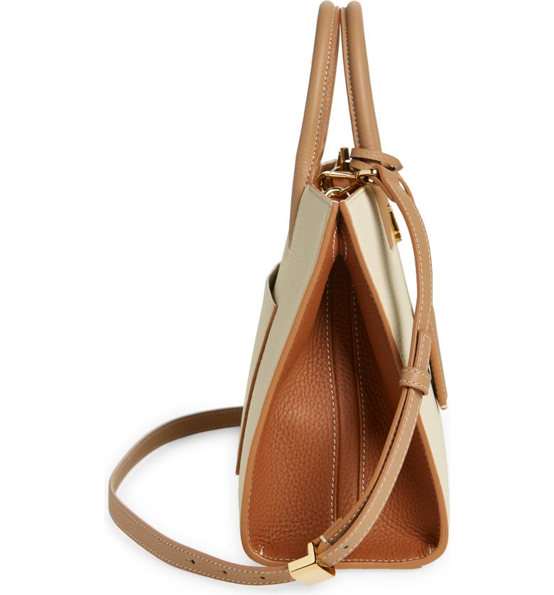 Mini Frances Two-Tone Grainy Leather Handbag