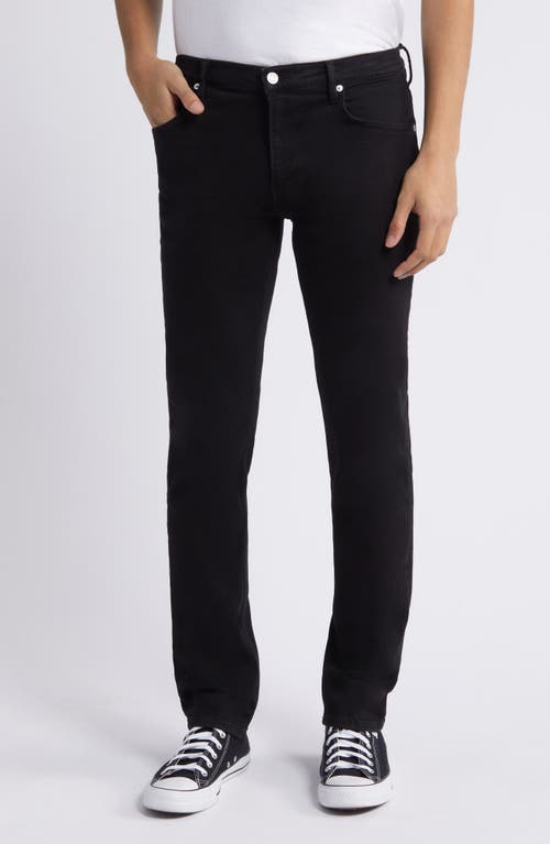 Shop Frame Jetset Modern Straight Leg Jeans In Black