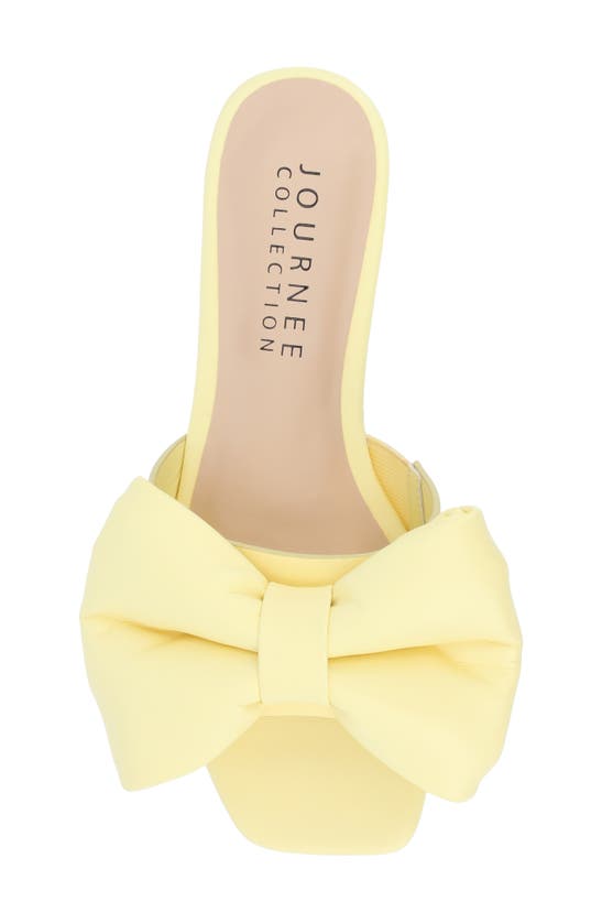 Journee Collection Tru Comfort Foam Fayre Bow Flat In Yellow
