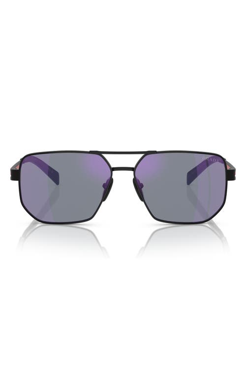 59mm Pilot Sunglasses in Matte Black