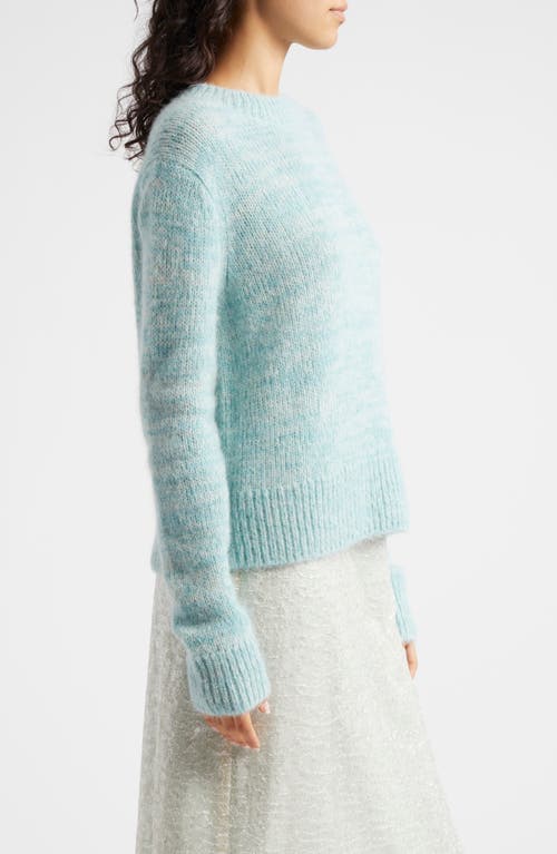 Shop Vince Marl Alpaca Blend Crewneck Sweater In Wave Gem Marl