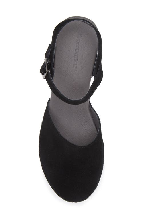 Shop Chocolat Blu Garvey Platform Clog In Black Suede