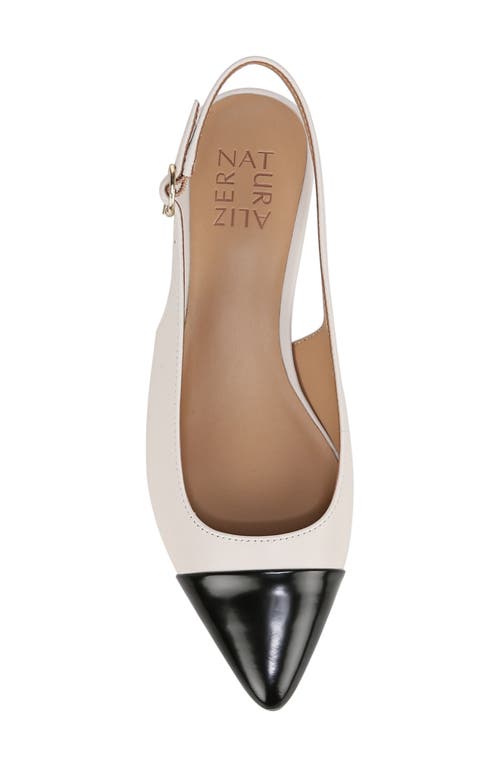 Shop Naturalizer Banks Pointed Toe Slingback Pump In Satin Pearl Leather