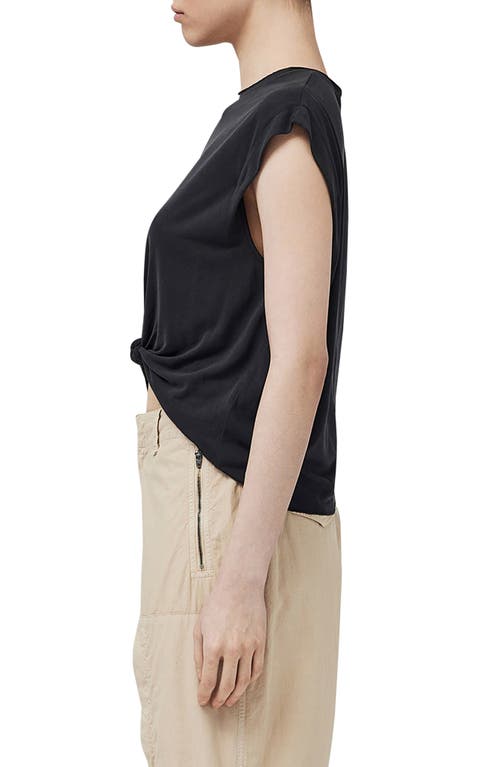 Shop Rag & Bone Jenna Knotted Muscle Tee In Black