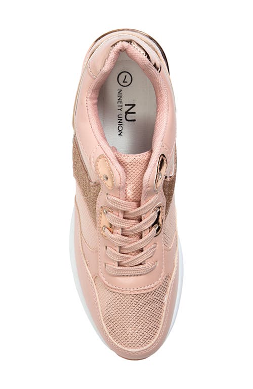 Ninety Union Relax Wedge Sneaker In Pink