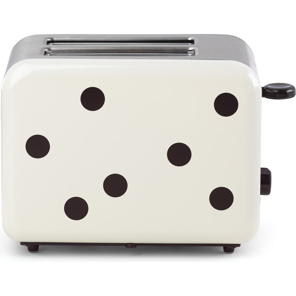 Kate Spade New York Dot 2-slice Toaster In Black/white