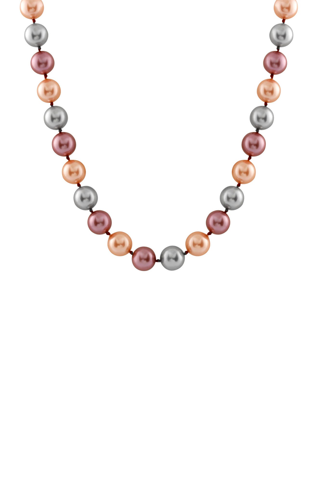 Splendid Pearls 12-13mm Multicolor Shell Pearl Necklace