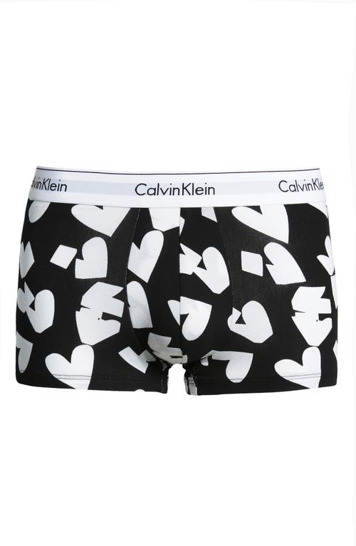 Calvin Klein Modern Valentine's Day Stretch Cotton Trunks in Bbf Remembered