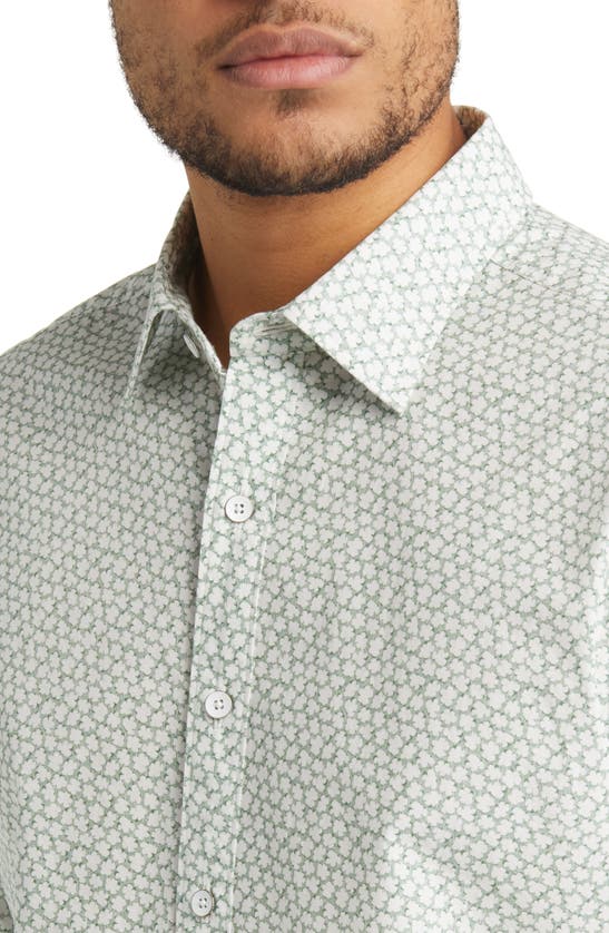 Shop Rodd & Gunn Massey West Sports Fit Floral Button-up Shirt In Kelp Forest