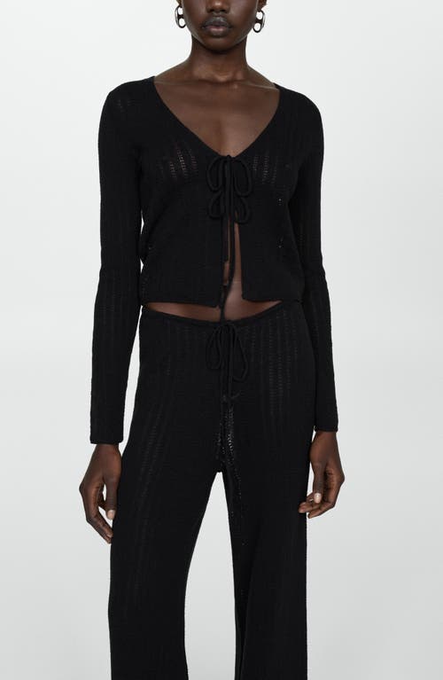 Mango Women's Straight Knitted Pants In Black