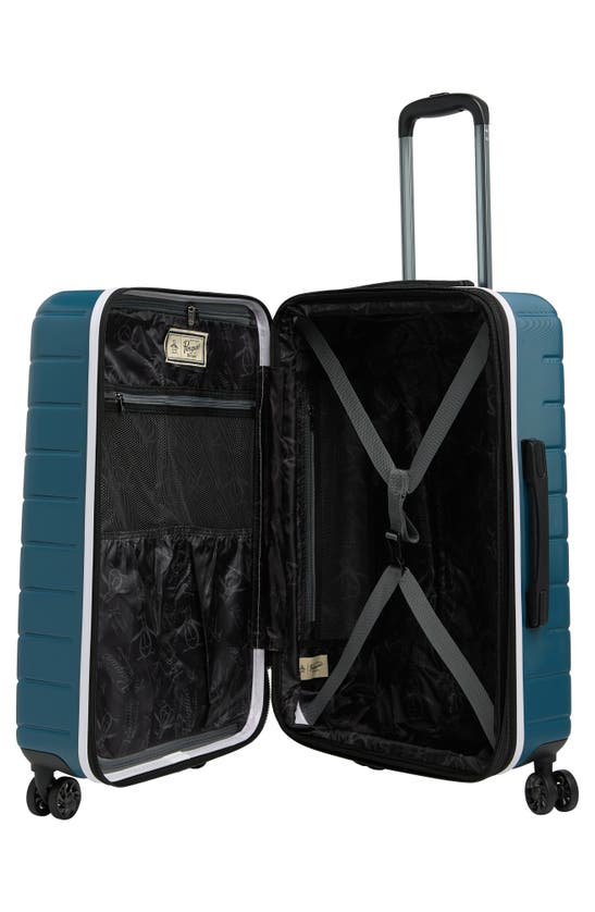 Shop Original Penguin Aero Medium Hardside Spinner Suitcase In Teal