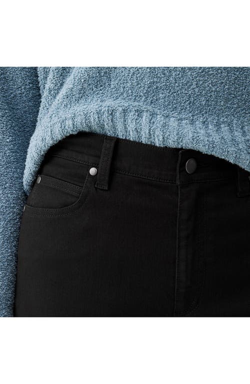 Eileen Fisher Garment-dyed High-rise Denim Pants In Black