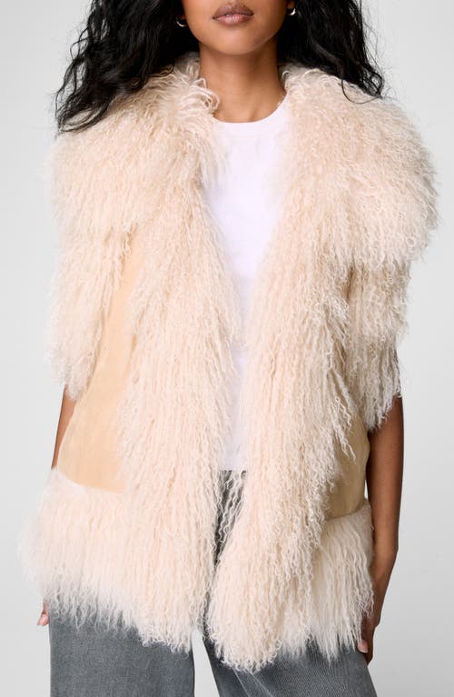 Shop Nasty Gal Genuine Shearling Vest In Beige