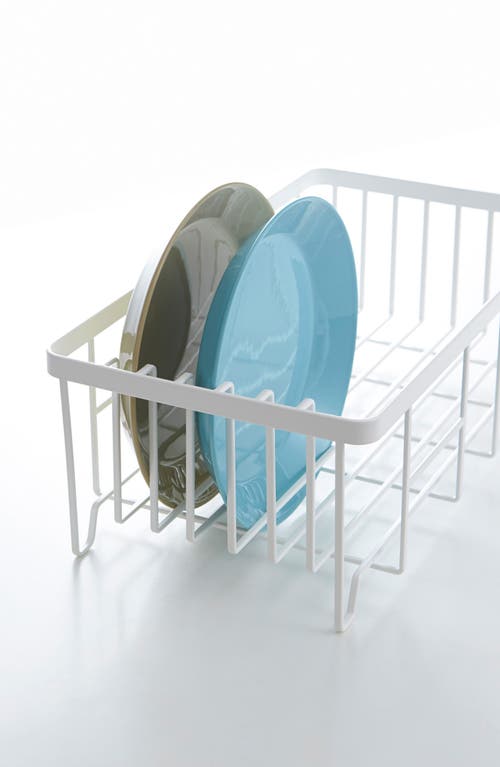 Yamazaki Tower Wire Dish Drainer Rack In White