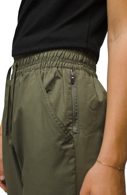 Shop Prana Palisades Organic Cotton Blend Ripstop Pants In Rye Green