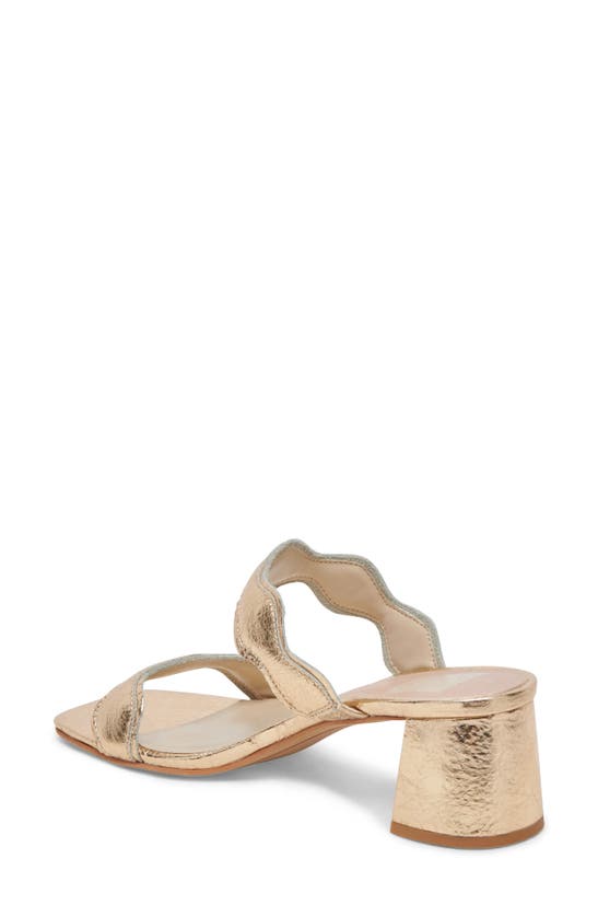 Shop Dolce Vita Ilva Slide Sandal In Gold Distresseed Leather