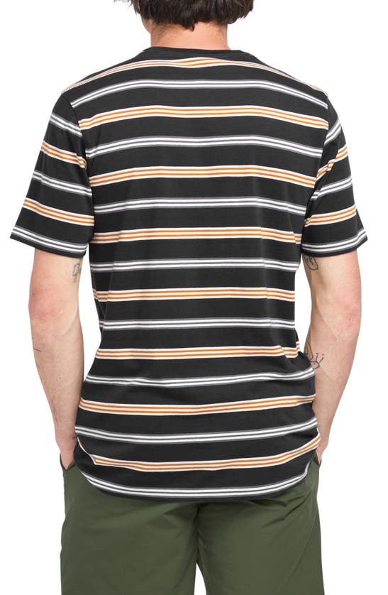 Shop Volcom Bongo Stripe Pocket T-shirt In Stealth
