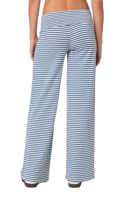 Edikted Lilah Stripe Foldover Pants In Multi