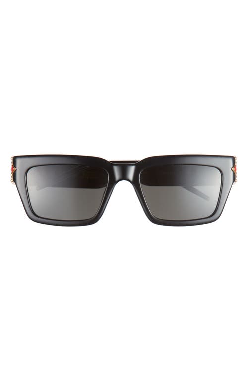 Casablanca Monogram Square Sunglasses In Black