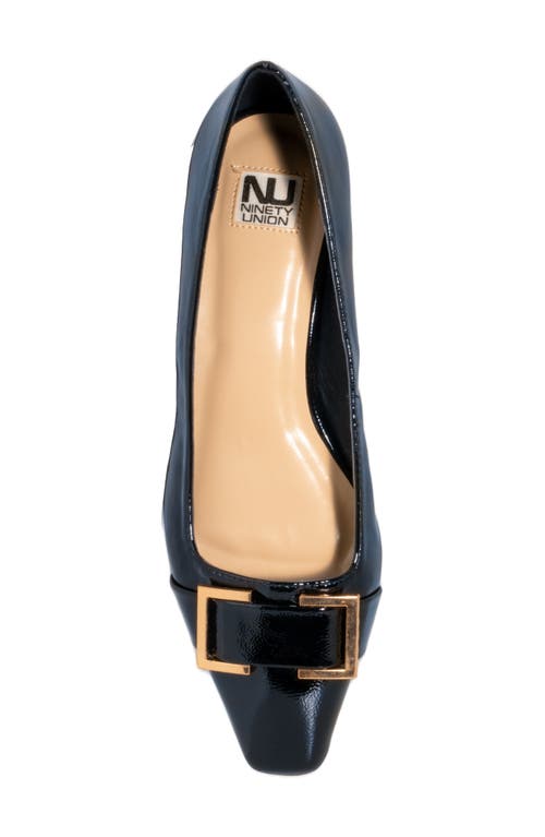 Ninety Union Dove Buckle Flat In Navy