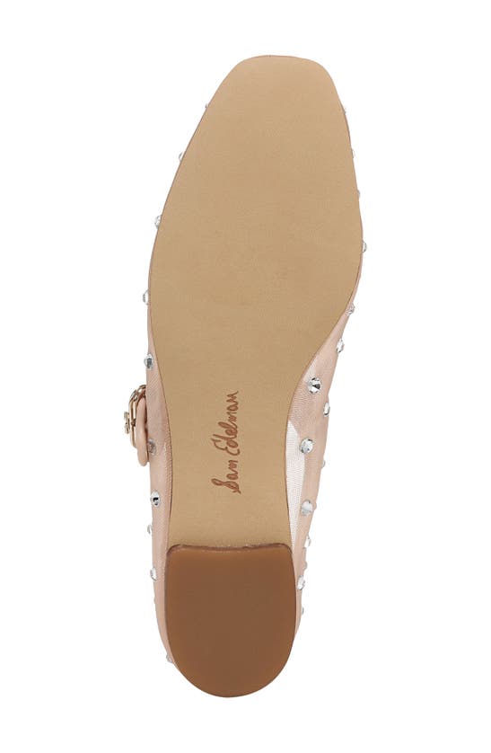 Sam Edelman Michaela Shine Mary Jane Flat Vintage Pink Mesh In Vintage Pink