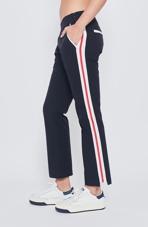 Shop L'etoile Sport Striped Golf Pant In Navy/white/red