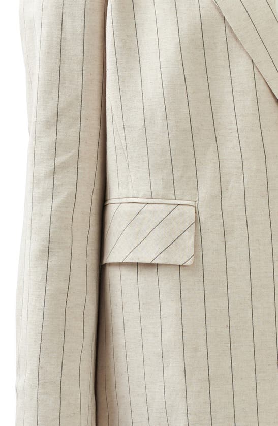 Belle & Bloom Love & Mercy Striped Blazer In Beige
