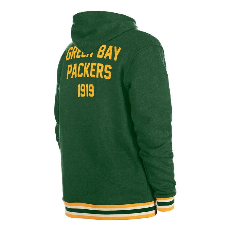 New Era Green Green Bay Packers Gridiron Classics Retro Throwback Pullover  Hoodie In Kelly Green