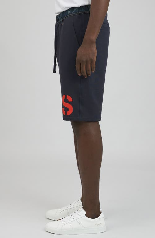 Shop Prps Saitama Knit Shorts In Navy