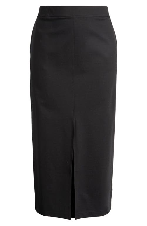 Shop Eileen Fisher Front Slit Maxi Skirt In Black