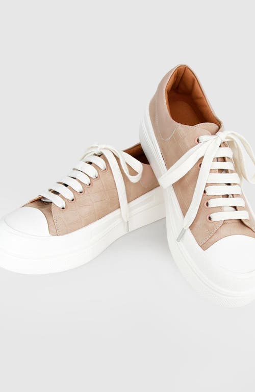 Belle & Bloom Just A Dream Croc Leather Sneaker - Blush