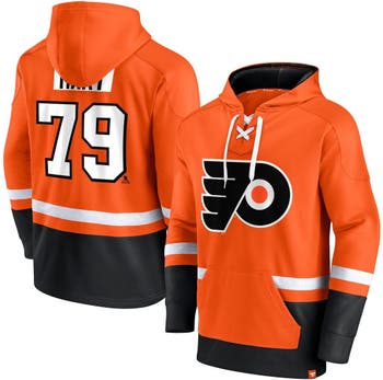 Women's Fanatics Branded Carter Hart Orange Philadelphia Flyers Authentic  Stack Name and Number V-Neck T-Shirt