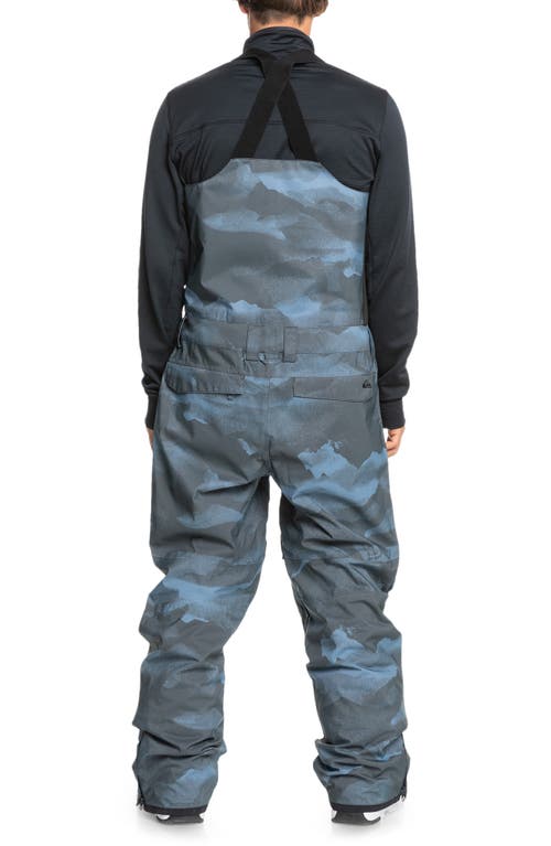 Quiksilver Utility Waterproof Snow Bibs In Mountain Spray Flint Stone